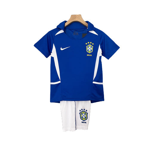 Conjunto Infantil Retrô - Brasil 2002 II Away