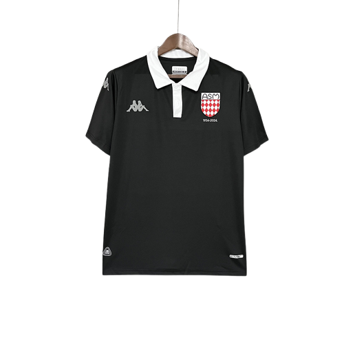 Camisa Mônaco 25/26 Edição 100º Aniversário - Preta - Versão Torcedor
