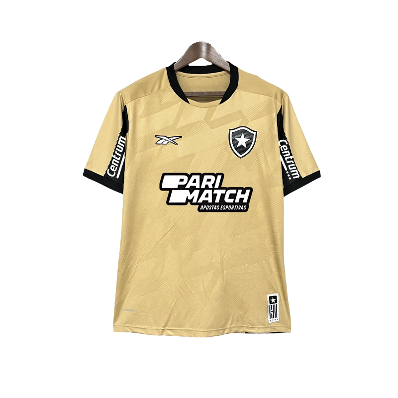 Camisa Botafogo 24/25 Goleiro - Ouro - Todos os Patrocínios - Versão Torcedor