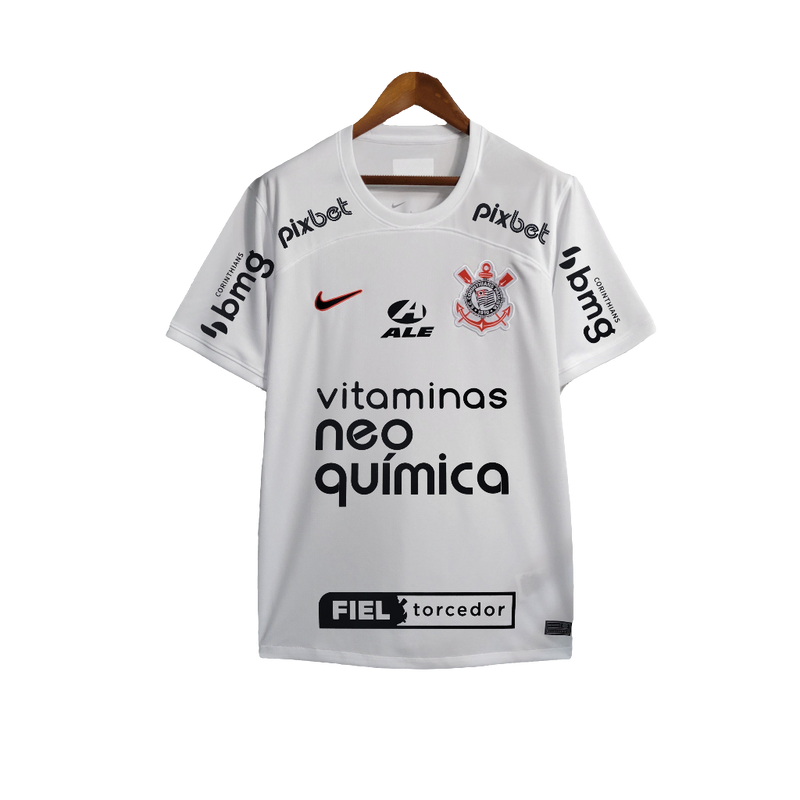 Camisa Corinthians 23/24 I Home - Todos os Patrocínios - Versão Torcedor