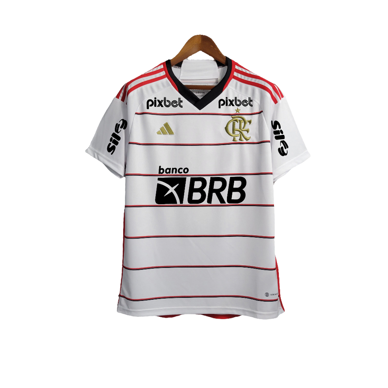 Camisa Flamengo 23/24 II Away - Todos os Patrocínios - Versão Torcedor