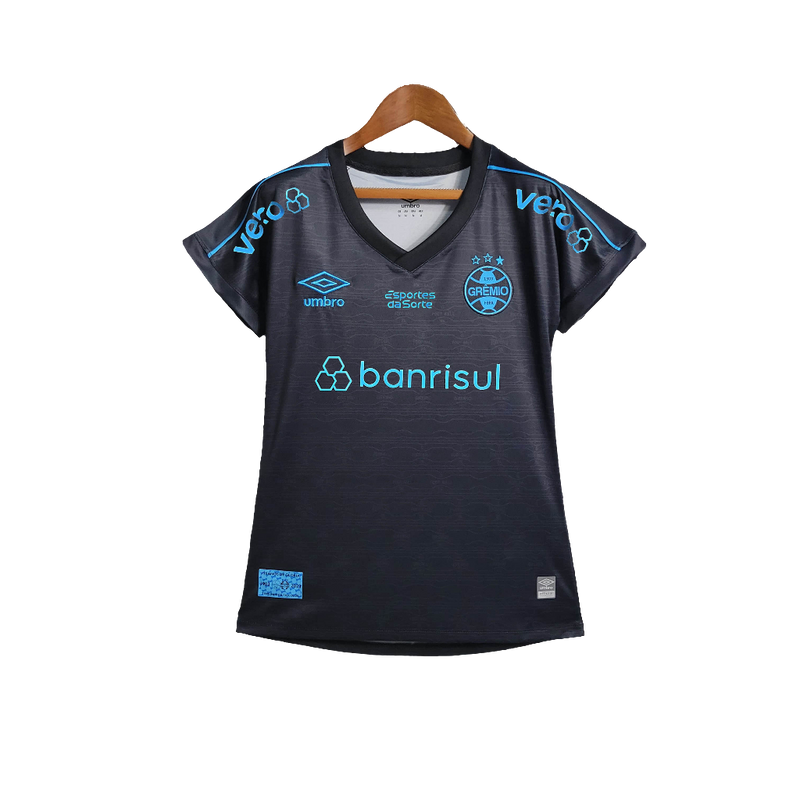 Camisa Grêmio 23/24 III Third - Todos os Patrocínios - Feminina