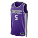 Camisa NBA De'Aaron Fox - Sacramento Kings - 2023 - Edição Ícone - Roxo