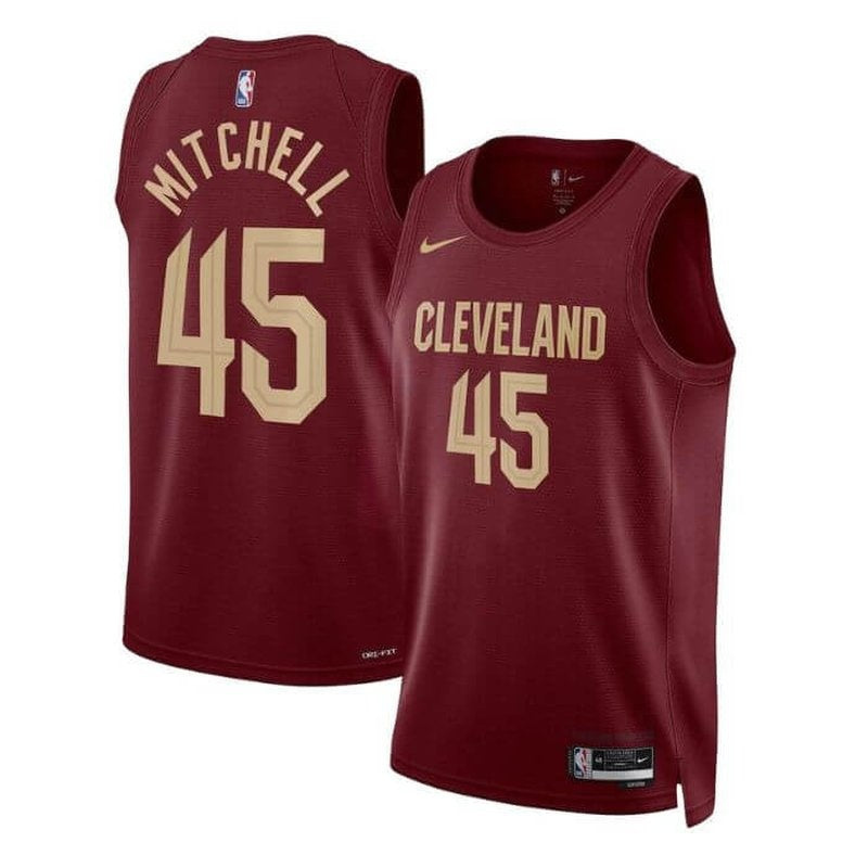 Camisa NBA Donovan Mitchell - Cleveland Cavaliers - 22/23 - Bordô