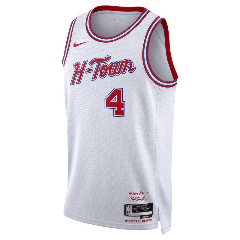 Camisa NBA Jalen Green - Houston Rockets - 23/24 - Branco - Edição Cidade