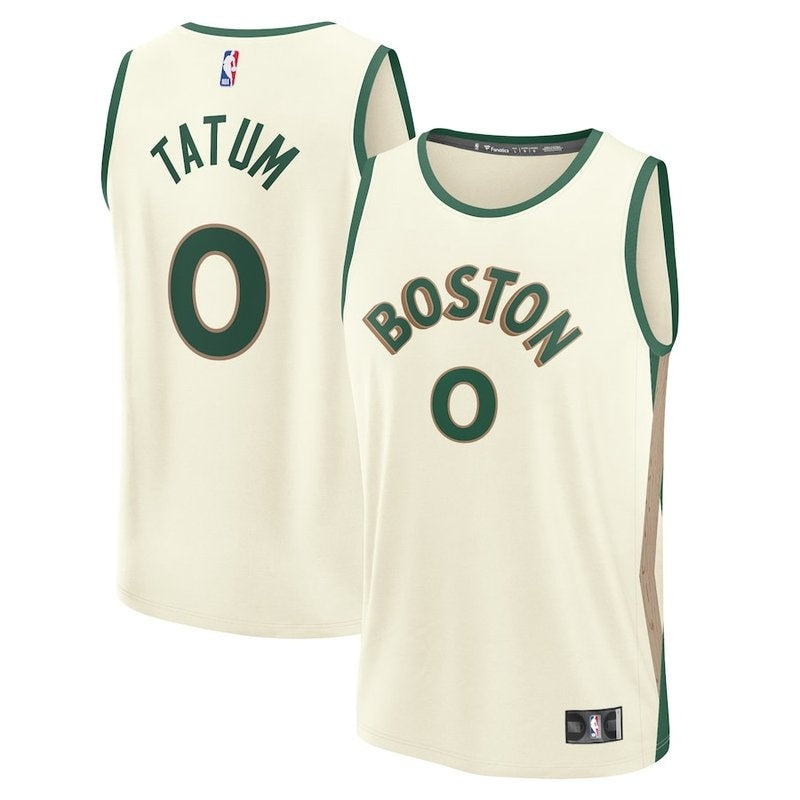 Camisa NBA Jayson Tatum - Boston Celtics - Fanatics Branded 23/24 Fast Break - Branco - Edição Cidade