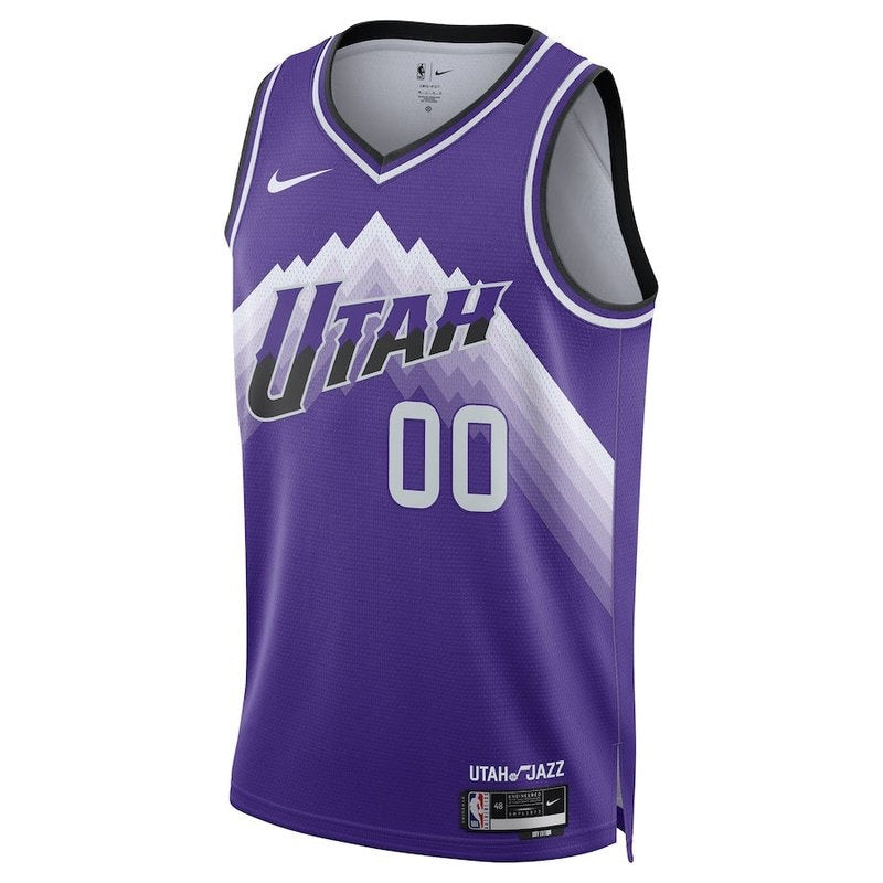 Camisa NBA Jordan Clarkson - Utah Jazz - 23/24 - Roxo - Edição Cidade