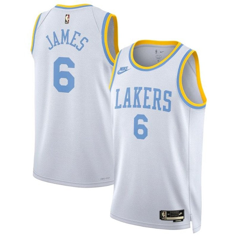 Camisa NBA LeBron James - Los Angeles Lakers - 2023 Branco - Edição Clássica