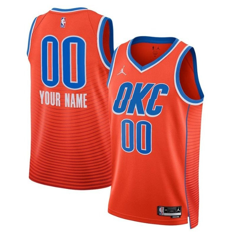 Camisa NBA - Oklahoma City Thunder - 2023 - Edição de Impacto - Laranja
