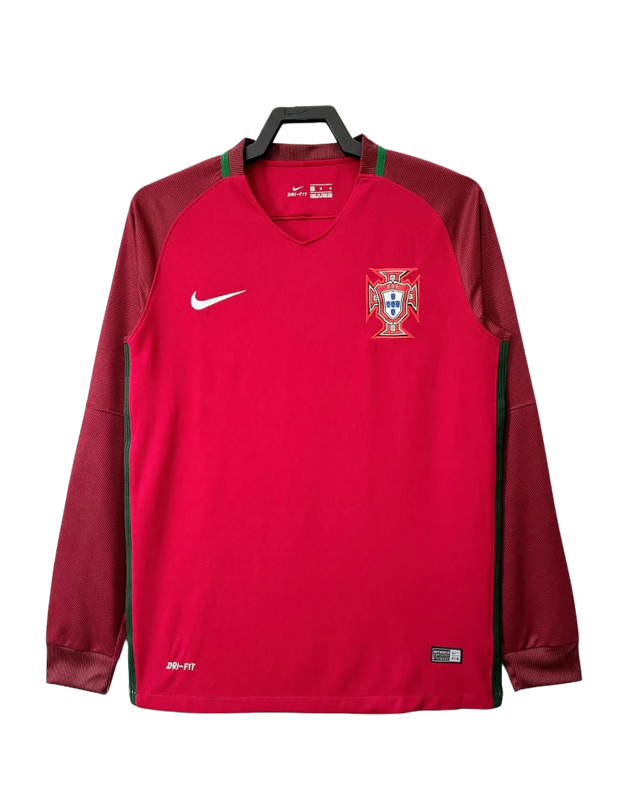 Camisa Portugal 2016 I Home - Versão Retrô Manga Longa
