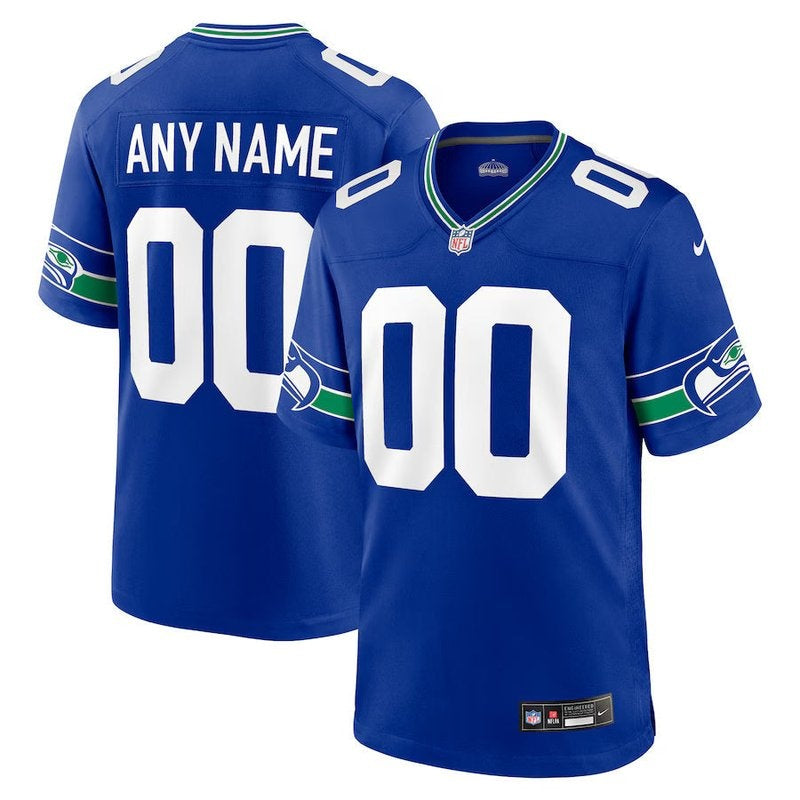 Camisa NFL Seattle Seahawks - Retrô Edição Clássica - Edição Personalizada