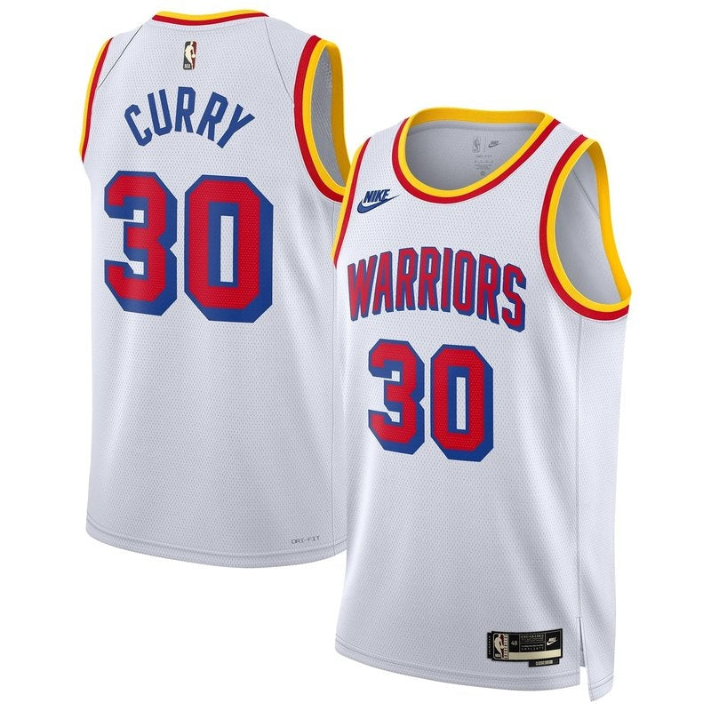 Camisa NBA Stephen Curry - Golden State Warriors - 2024/25 - Branco - Edição Clássica