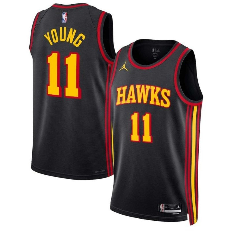 Camisa NBA Trae Young - Atlanta Hawks - 2023 Edição de Impacto - Preto