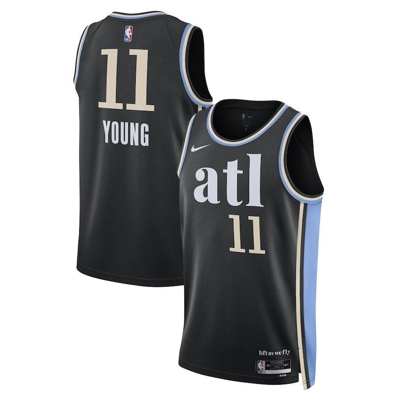 Camisa NBA Trae Young - Atlanta Hawks - 23/24 - Preto - Edição Cidade